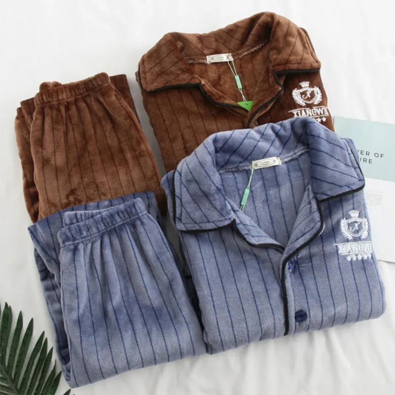 Pajama Sets Men Winter Coral Velvet Solid Warm Soft Flannel Long-Sleeve Lounge Mens Clothes Sleepwear Male Loose Casual Homewear
Pajama Sets Men Winter Coral Velvet Solid Warm Soft Flannel Long-Sleeve Lounge Mens Clothes Sleepwear Male Loose Casual Homewear