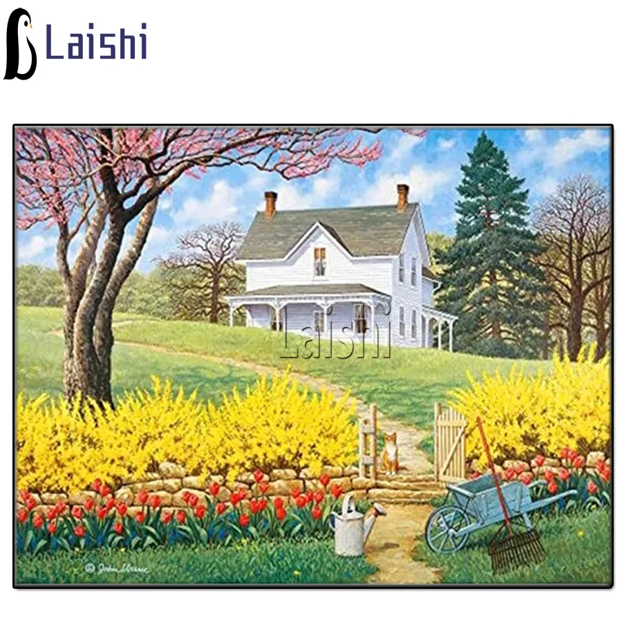 Diamond Painting Countryside Spring Flower Full round Drill Embroidery Cross Stitch Mosaic Craft Kits Home Decor Christmas Gift
Diamond Painting Countryside Spring Flower Full round Drill Embroidery Cross Stitch Mosaic Craft Kits Home Decor Christmas Gift