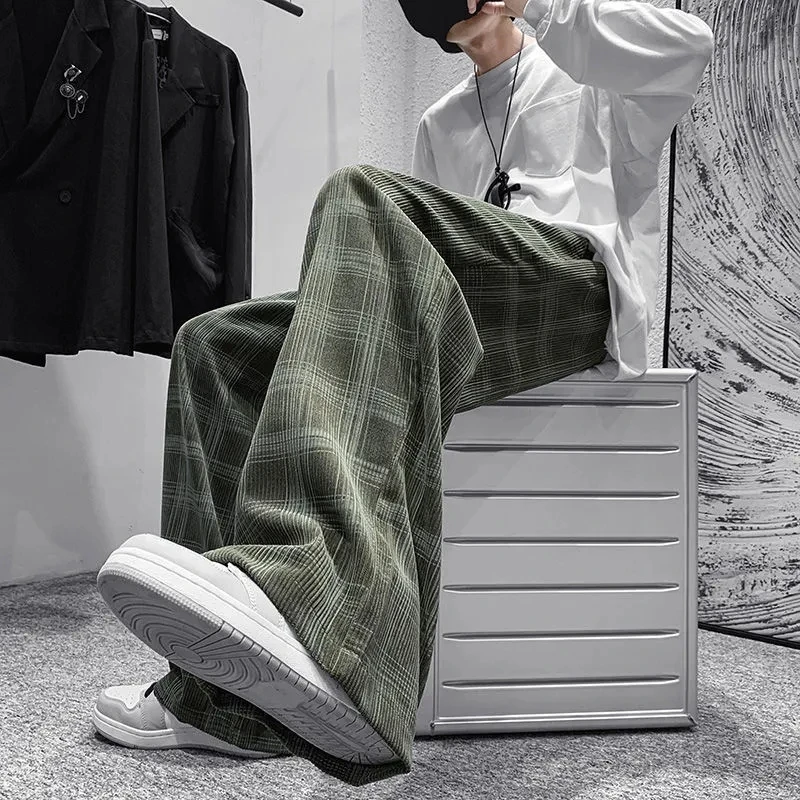 Hip-hop men's and women's streetwear oversized plaid pants casual elastic waist women's loose wide-leg pants retro teen straight
Hip-hop men's and women's streetwear oversized plaid pants casual elastic waist women's loose wide-leg pants retro teen straight
