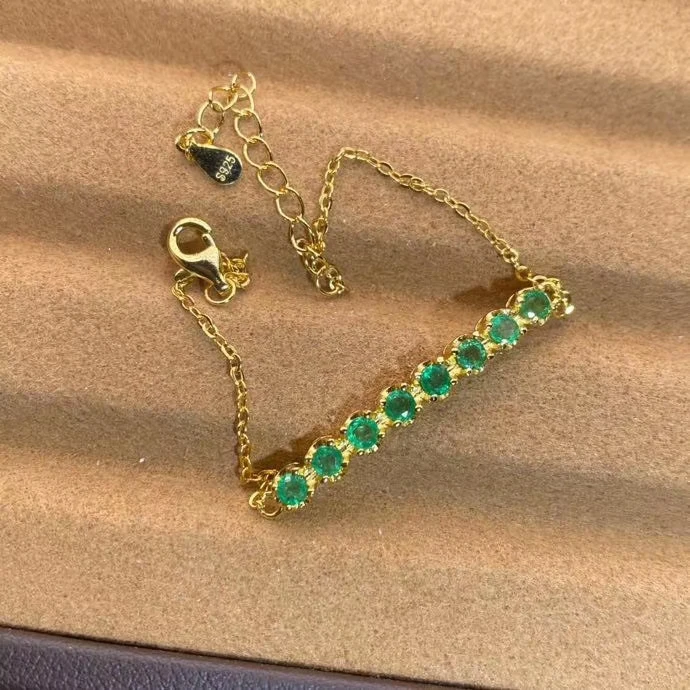 fashion Elegant chain row S925 silver natural green Emerald gem bracelet natural gemstone bracelet women party gift fine jewelry
fashion Elegant chain row S925 silver natural green Emerald gem bracelet natural gemstone bracelet women party gift fine jewelry