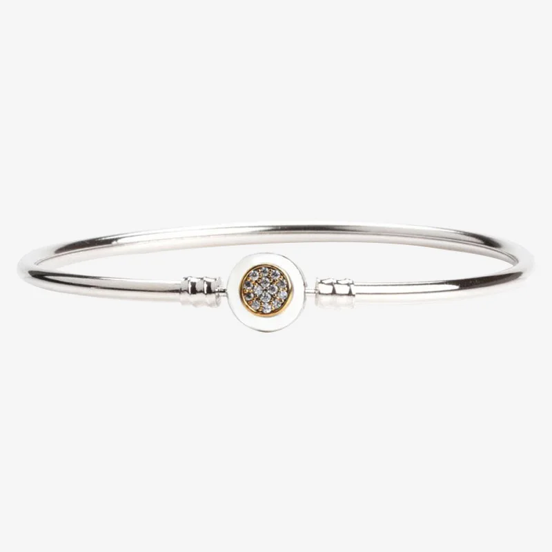 Original 925 Sterling Silver Pan Bracelet Shiny Round Gold Crystal Cz Bracelet Fit European Charm Bracelets Women Jewelry
Original 925 Sterling Silver Pan Bracelet Shiny Round Gold Crystal Cz Bracelet Fit European Charm Bracelets Women Jewelry