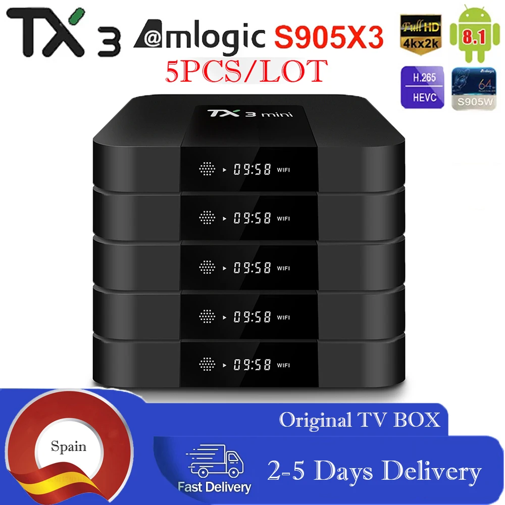 5 шт./лот TX3 MINI Android 2,4 TV BOX Amlogic S905W четырехъядерный 1 ГБ/2 ГБ ОЗУ 16 Гб ТВ-приставка G WiFi 4K TX3MINI Смарт медиаплеер
5 шт./лот TX3 MINI Android 2,4 TV BOX Amlogic S905W четырехъядерный 1 ГБ/2 ГБ ОЗУ 16 Гб ТВ-приставка G WiFi 4K TX3MINI Смарт медиаплеер