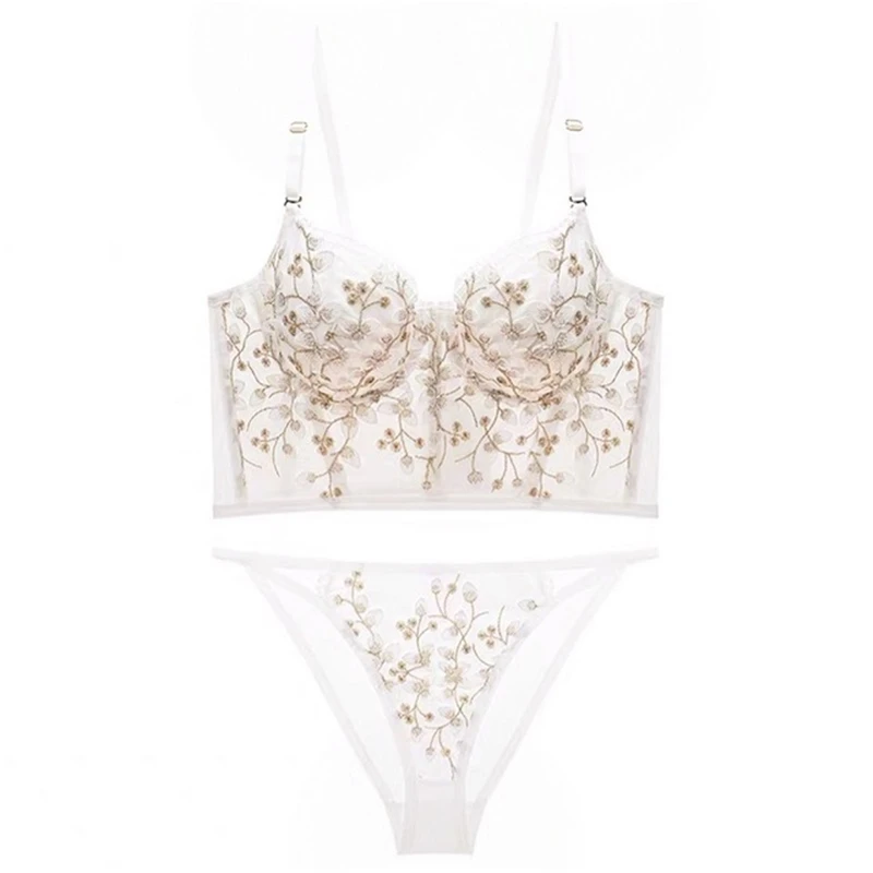 French palace style luxury lace underwear set, big breasts show small sexy, embroidered bra, sling bra WT127
French palace style luxury lace underwear set, big breasts show small sexy, embroidered bra, sling bra WT127
