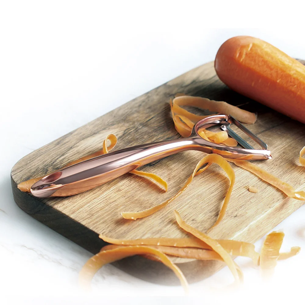 Rose Gold Zinc Alloy Y Type Rotatable Fruit Slicer Vegetable Potato Peeler Sharp Carrot Paring Blade Kitchen Tools
Rose Gold Zinc Alloy Y Type Rotatable Fruit Slicer Vegetable Potato Peeler Sharp Carrot Paring Blade Kitchen Tools