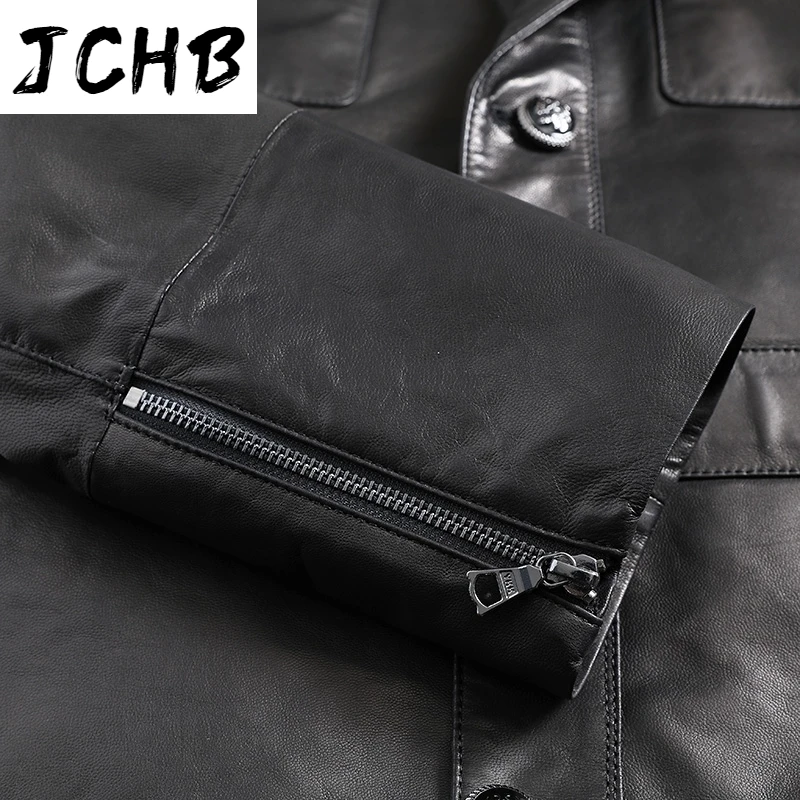 Genuine JCHB Leather Jacket Men Autumn Winter Real Goatskin Leather Coat for Men Motorcycle Men's Leather Jackets 991 KJ4027
Genuine JCHB Leather Jacket Men Autumn Winter Real Goatskin Leather Coat for Men Motorcycle Men's Leather Jackets 991 KJ4027