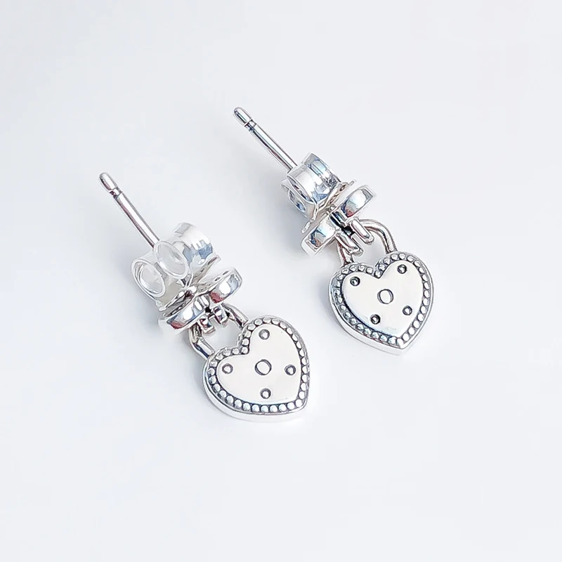 Original S925 Sterling Silver Pan Earring New Love Lock Earrings And Studs For Women Wedding Gift Fashion Jewelry
Original S925 Sterling Silver Pan Earring New Love Lock Earrings And Studs For Women Wedding Gift Fashion Jewelry