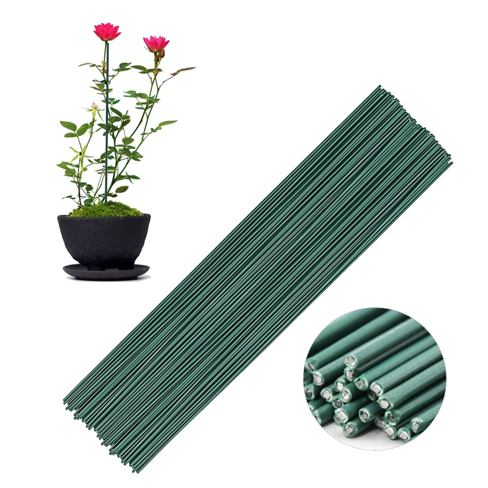 50PCS 40cm Plant Support Sticks Canes Flowers Floral Plant Split Support And 100PCS 8cm Adjustable Plant Ties For Flowers Garden
50PCS 40cm Plant Support Sticks Canes Flowers Floral Plant Split Support And 100PCS 8cm Adjustable Plant Ties For Flowers Garden