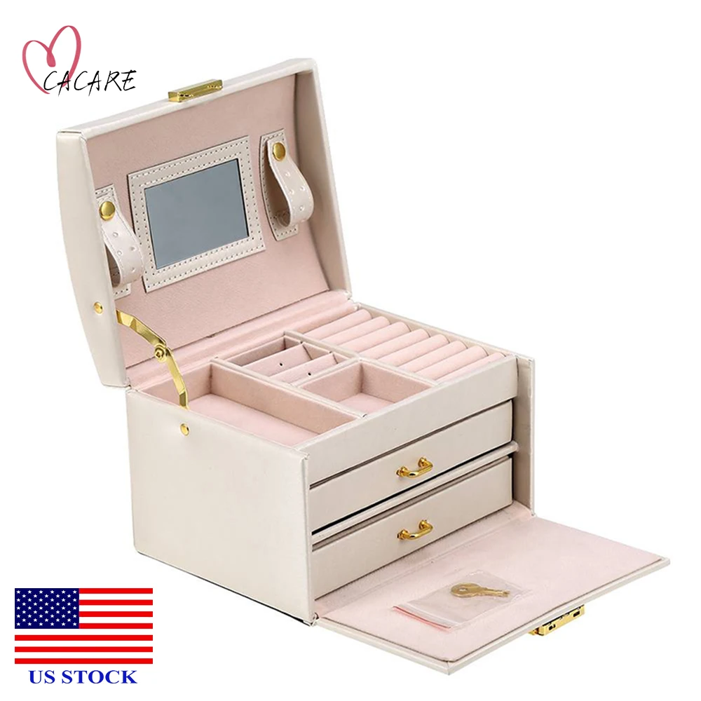 3-Layer Jewelry Storage Organizer Box PU Earring Necklace Display Case Cabinet F1218 US STOCK FAST DELIVERY
3-Layer Jewelry Storage Organizer Box PU Earring Necklace Display Case Cabinet F1218 US STOCK FAST DELIVERY