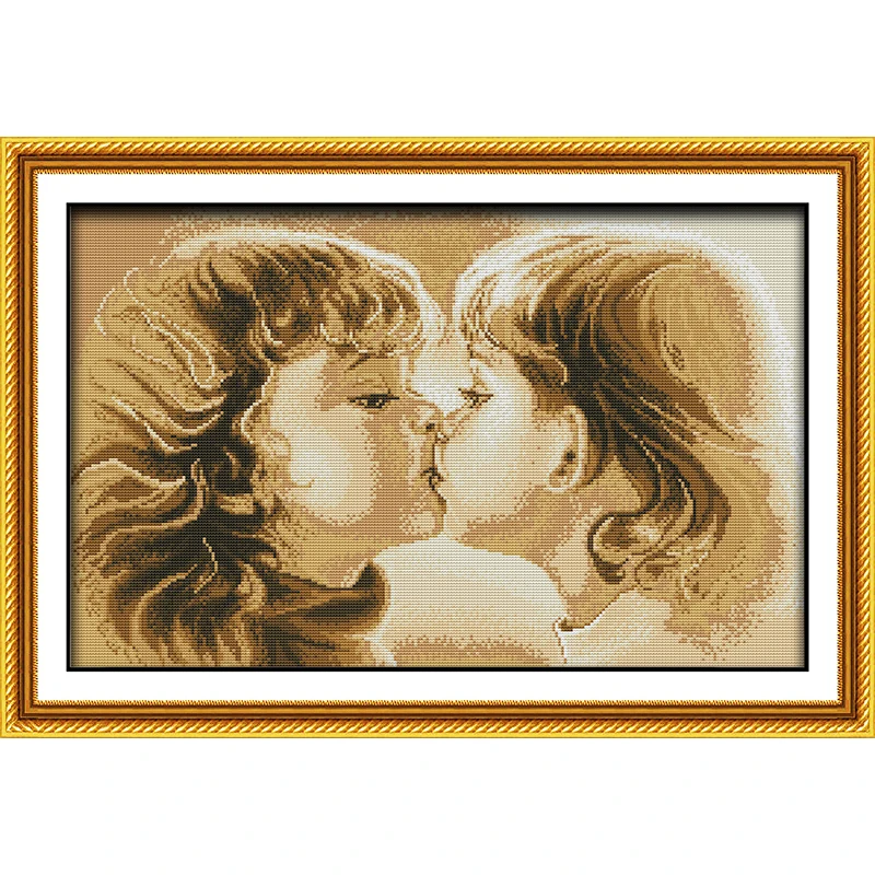 Joy Sunday Love's Kiss Chinese Cross Stitch Kits Ecological Cotton Clear Stamped Printed 14 11CT DIY Wedding Decoration For Home
Joy Sunday Love's Kiss Chinese Cross Stitch Kits Ecological Cotton Clear Stamped Printed 14 11CT DIY Wedding Decoration For Home