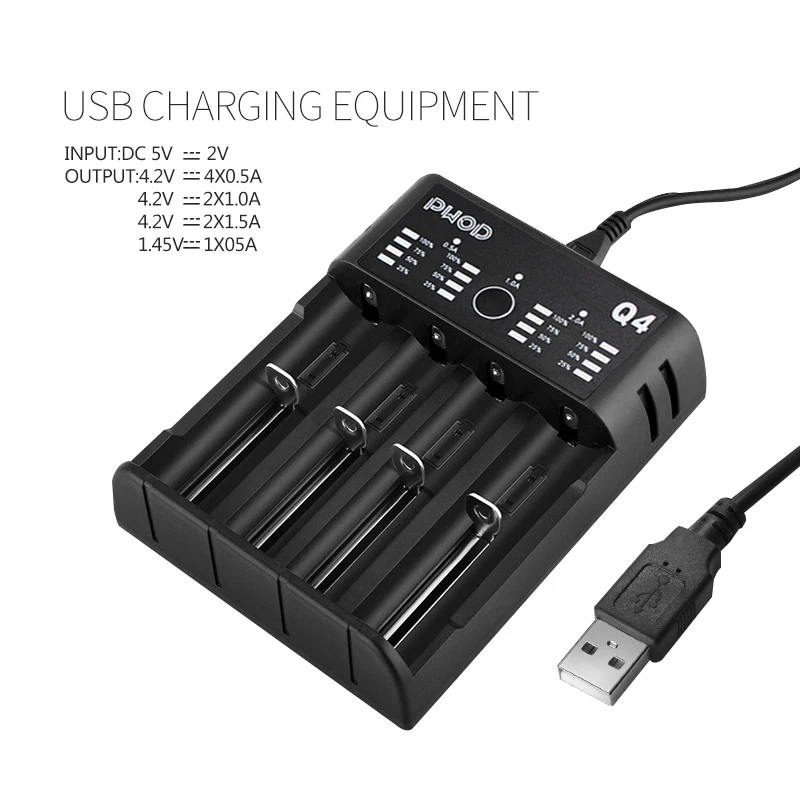 3 7 в литий ионный аккумулятор USB независимая зарядка портативное электронное 18650