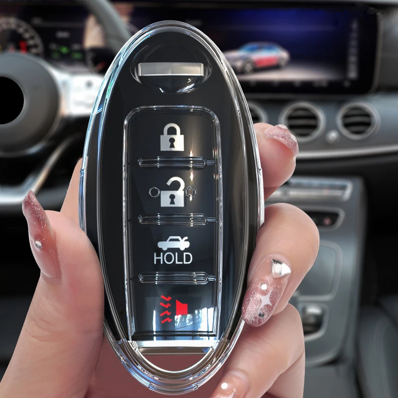 TPU Transparent Car Key Case for Nissan Qashqai J10 J11 X-Trail T31 T32 Kicks Tiida Pathfinder Murano Note Juke Shell Protector
TPU Transparent Car Key Case for Nissan Qashqai J10 J11 X-Trail T31 T32 Kicks Tiida Pathfinder Murano Note Juke Shell Protector