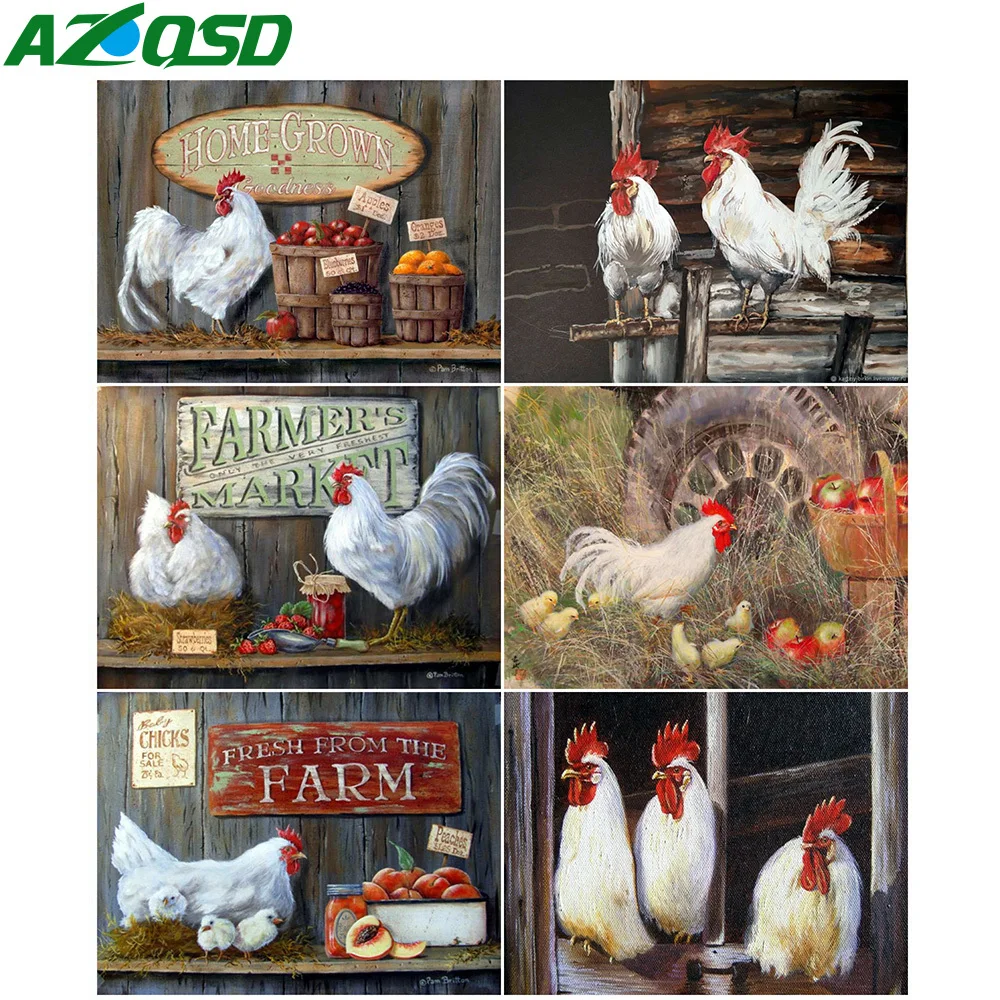 AZQSD 5D DIY Diamond Painting Chicken Farm Cross Stitch Diamond Embroidery Animals Mosaic Full Kits Handmade Gift Home Decor
AZQSD 5D DIY Diamond Painting Chicken Farm Cross Stitch Diamond Embroidery Animals Mosaic Full Kits Handmade Gift Home Decor