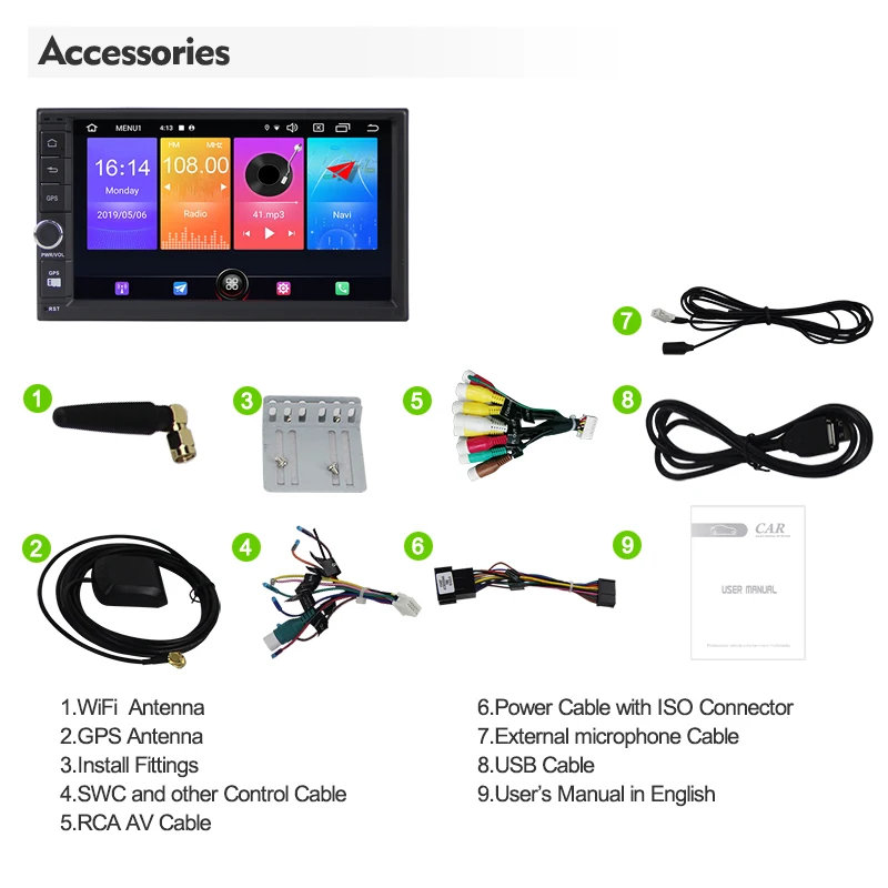 Eunavi Android 10 Car Multimedia Player Universal Radio Stereo GPS Navigation Audio TEF7708 4G WIFI DSP RDS USB RDS NO DVD 2 Din
Eunavi Android 10 Car Multimedia Player Universal Radio Stereo GPS Navigation Audio TEF7708 4G WIFI DSP RDS USB RDS NO DVD 2 Din