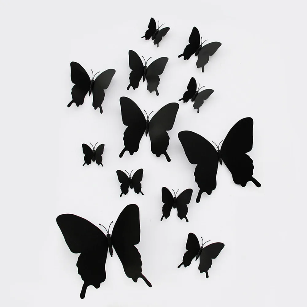 Butterflies Decorations 12Pcs/set 3D Black Pteris Butterfly Wall Sticker Living Room Home Magnet Stickers Wedding
Butterflies Decorations 12Pcs/set 3D Black Pteris Butterfly Wall Sticker Living Room Home Magnet Stickers Wedding