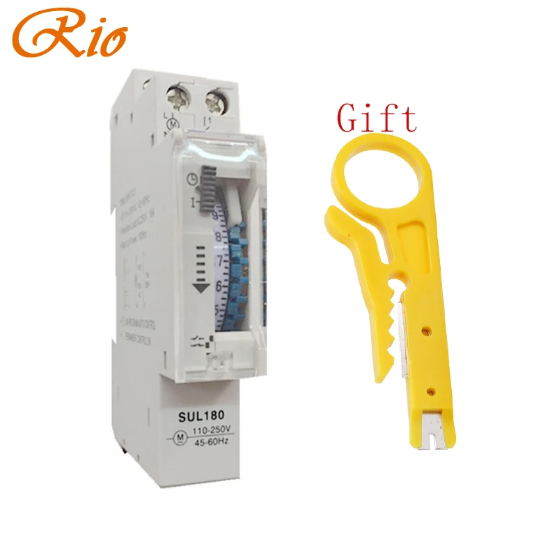Free shipping DIN Rail sul180 SUL180a Time Switch Mechanical Timer Switch 24 Hours Programmable Timer 16A Time Switch knife gift
Free shipping DIN Rail sul180 SUL180a Time Switch Mechanical Timer Switch 24 Hours Programmable Timer 16A Time Switch knife gift