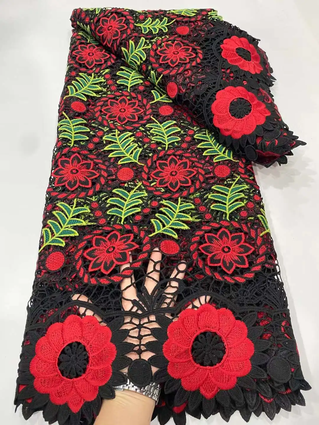 LACE Embroidery Colorful Flower African Cord Lace Fabric High Quality Water Soluble Nigerian Guipure Cord Party Dress DPK1-1
LACE Embroidery Colorful Flower African Cord Lace Fabric High Quality Water Soluble Nigerian Guipure Cord Party Dress DPK1-1