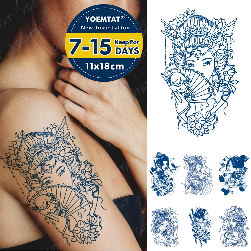 Juice Lasting Waterproof Temporary Tattoo Stickers Japanese Geisha Devil Mask Prajna Flash Tattoos Ink Body Art Fake Tatto Girl
Juice Lasting Waterproof Temporary Tattoo Stickers Japanese Geisha Devil Mask Prajna Flash Tattoos Ink Body Art Fake Tatto Girl