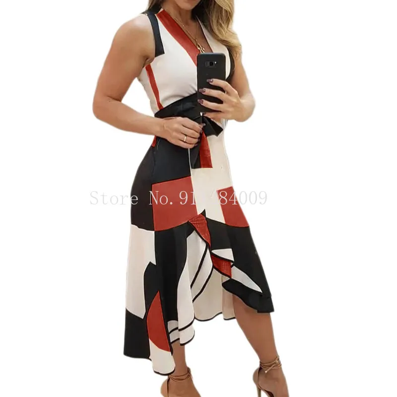 Summer Women Deep V-Neck Sleeveless Long Color Block Women Dress Evening Party Fashion Formal Dresses
Summer Women Deep V-Neck Sleeveless Long Color Block Women Dress Evening Party Fashion Formal Dresses