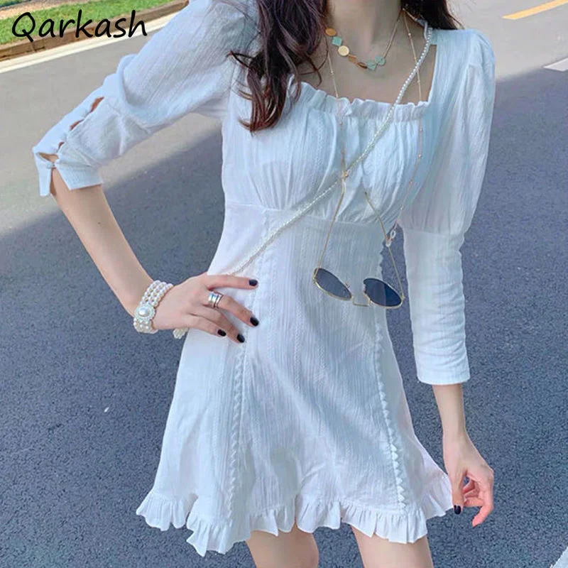 Mini Dress Women Square Collar Slim Summer French Style Elegant Fashion Ladies High Quality Soft Retro Design Vestidos Ins New
Mini Dress Women Square Collar Slim Summer French Style Elegant Fashion Ladies High Quality Soft Retro Design Vestidos Ins New
