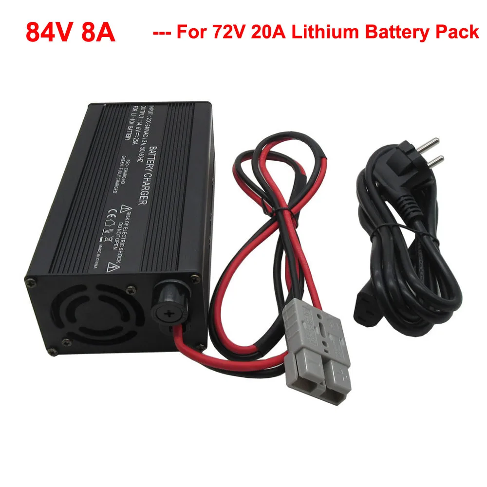 

800W 20S 72V 8A Lithium Battery Charger 72 Volt 84V 8A Li-ion Ebike Forklift Electric Bike Bicycle Motorcycle Fast Charger