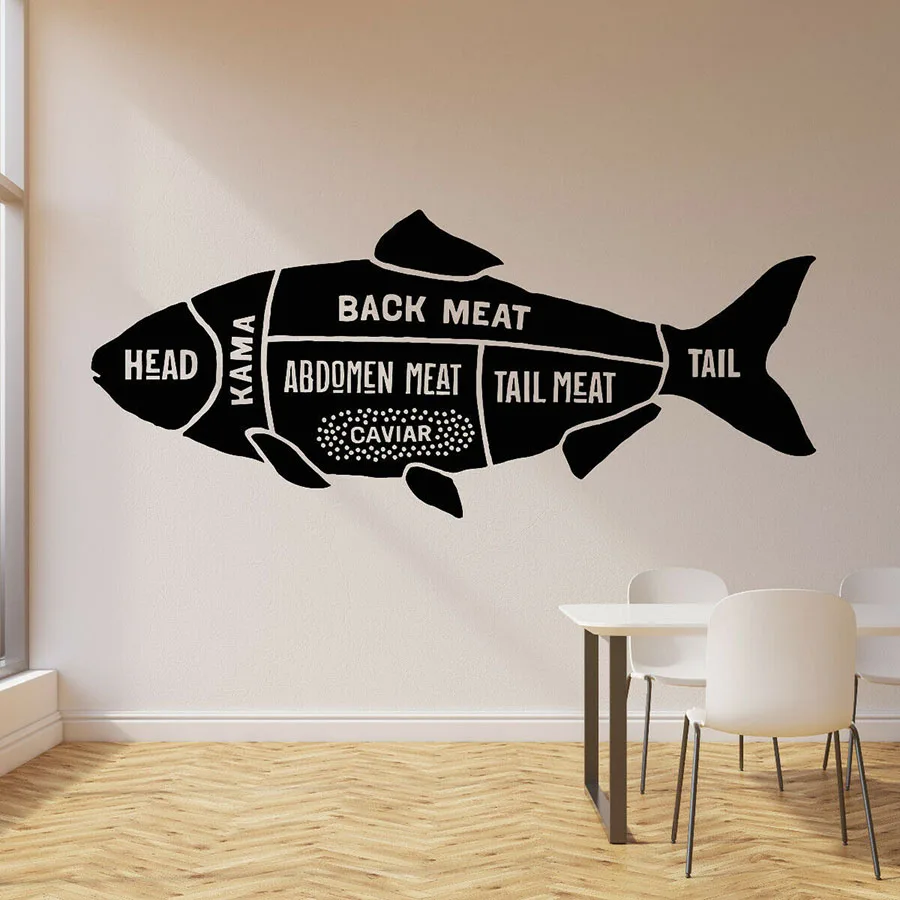 Настенные виниловые наклейки на окна Fish Shop хобби морские животные Океанская
