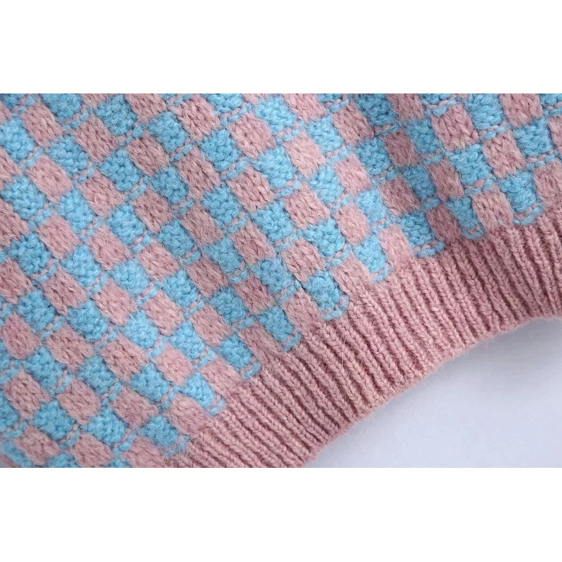 Stylish Sweet Contrast Colors Patchwork Plaid Vests Women Fashion V-Neck Sleeveless Sweaters Girls Chic Tops
Stylish Sweet Contrast Colors Patchwork Plaid Vests Women Fashion V-Neck Sleeveless Sweaters Girls Chic Tops