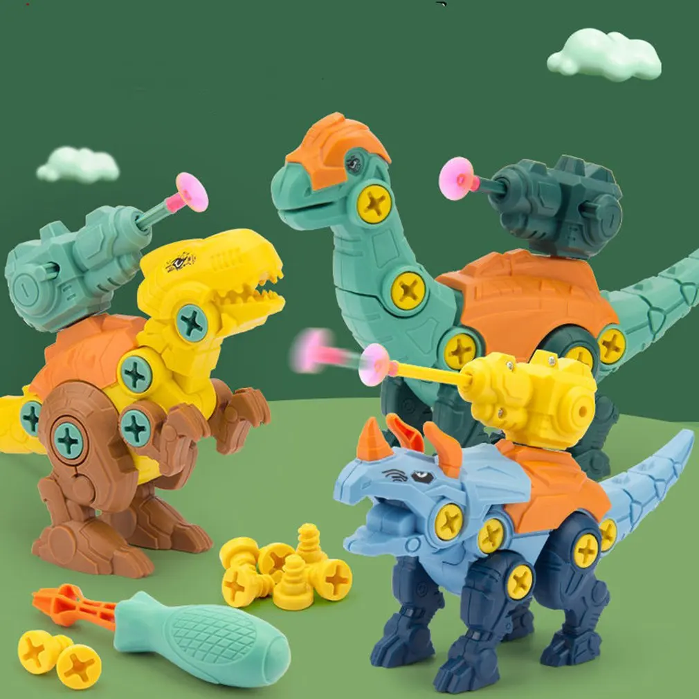 

Education Block Disassembled Construction Toy Developmental DIY Joint Dinosaur for Kids Learning Gift incl Screwdriver