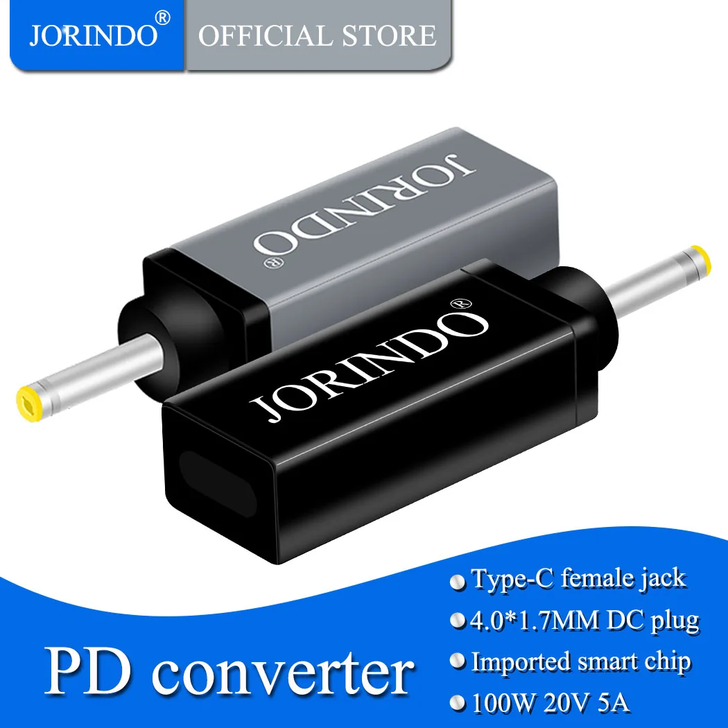 Jorinдо Type-C гнездовой разъем к DC4.0 * 1 7 мм Штекерный Разъем конвертер PD приманки для