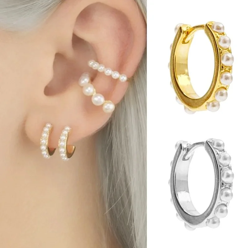 Pearl circle earrings 2021 new earrings hoops European and American retro cross-border jewelry metal ear buckle
Pearl circle earrings 2021 new earrings hoops European and American retro cross-border jewelry metal ear buckle