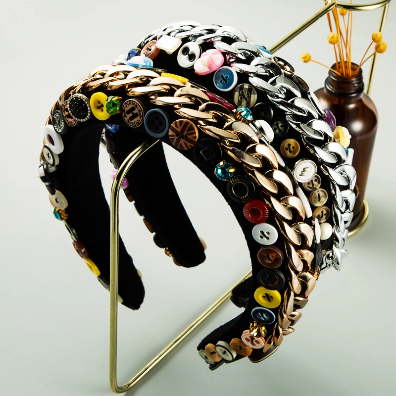 INS Handmade Button Headband Women's Geometric Plastic Chain Sorbonne Hair Band Women's Wedding Party Hair Accessories
INS Handmade Button Headband Women's Geometric Plastic Chain Sorbonne Hair Band Women's Wedding Party Hair Accessories