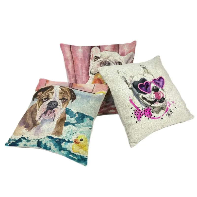 Drop-shipping Cushion Cover 45*45cm Painting French Bulldog Pug Pattern Living Room Seat Mall Sofa Decoration Waist Pillowcase
Drop-shipping Cushion Cover 45*45cm Painting French Bulldog Pug Pattern Living Room Seat Mall Sofa Decoration Waist Pillowcase