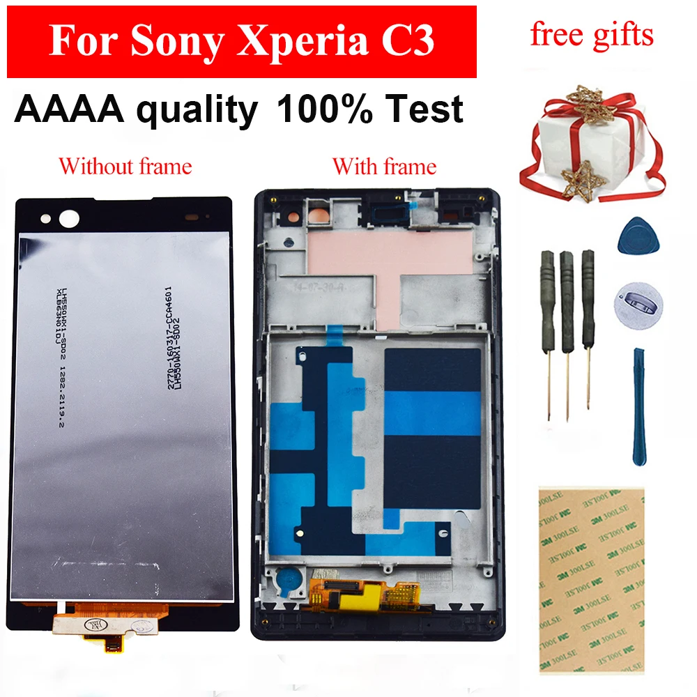 Для sony Xperia C3 ЖК дисплей кодирующий преобразователь сенсорного экрана в сборе