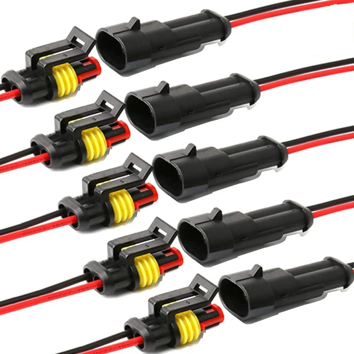 5 Pairs Car Boat 2pin Line Connector Plug Terminal Waterproof Swift SX-4 Motorcycles Truck 20x40mm Female Plug 15x30mm Male Plug
5 Pairs Car Boat 2pin Line Connector Plug Terminal Waterproof Swift SX-4 Motorcycles Truck 20x40mm Female Plug 15x30mm Male Plug