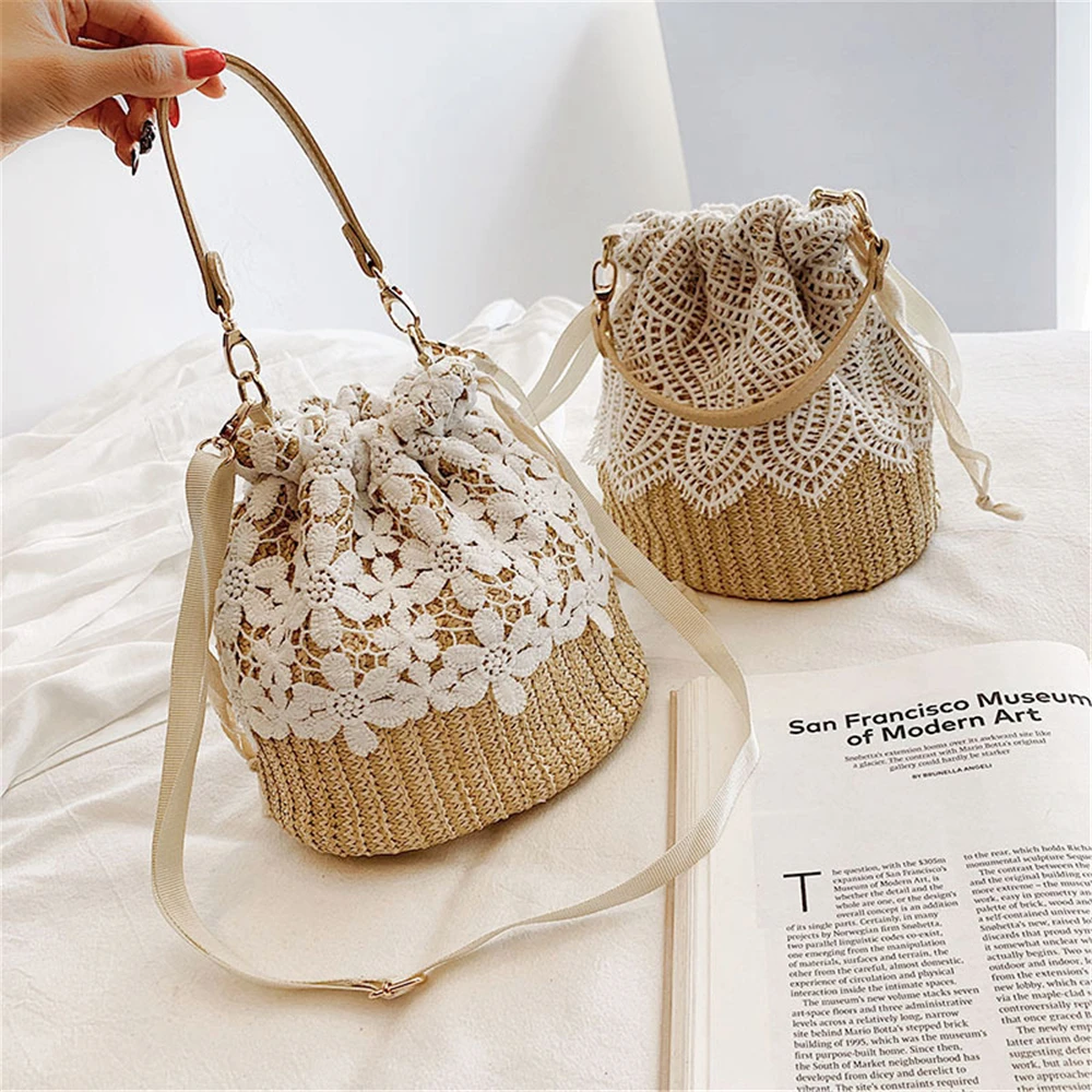 CELINV KOLIM Straw Rope Woven Shoulder Pouch Women Fashion Crossbody Messenger bag Beach Vacation Top-handle Bucket Handbag Lady
CELINV KOLIM Straw Rope Woven Shoulder Pouch Women Fashion Crossbody Messenger bag Beach Vacation Top-handle Bucket Handbag Lady