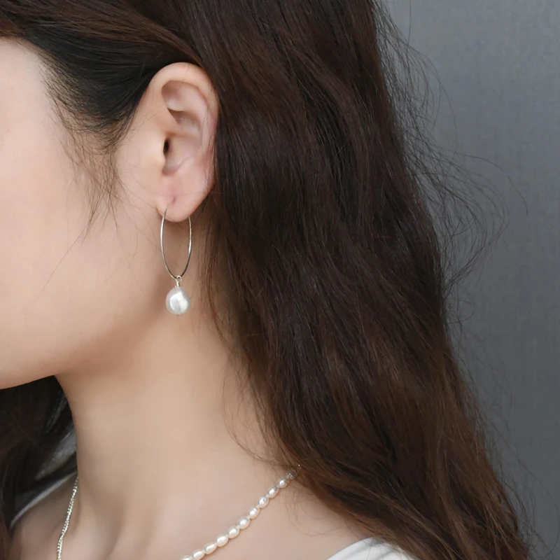 ASHIQI Natural Freshwater Pearl Hoop Earrings 925 Sterling Silver Jewelry for Women
ASHIQI Natural Freshwater Pearl Hoop Earrings 925 Sterling Silver Jewelry for Women