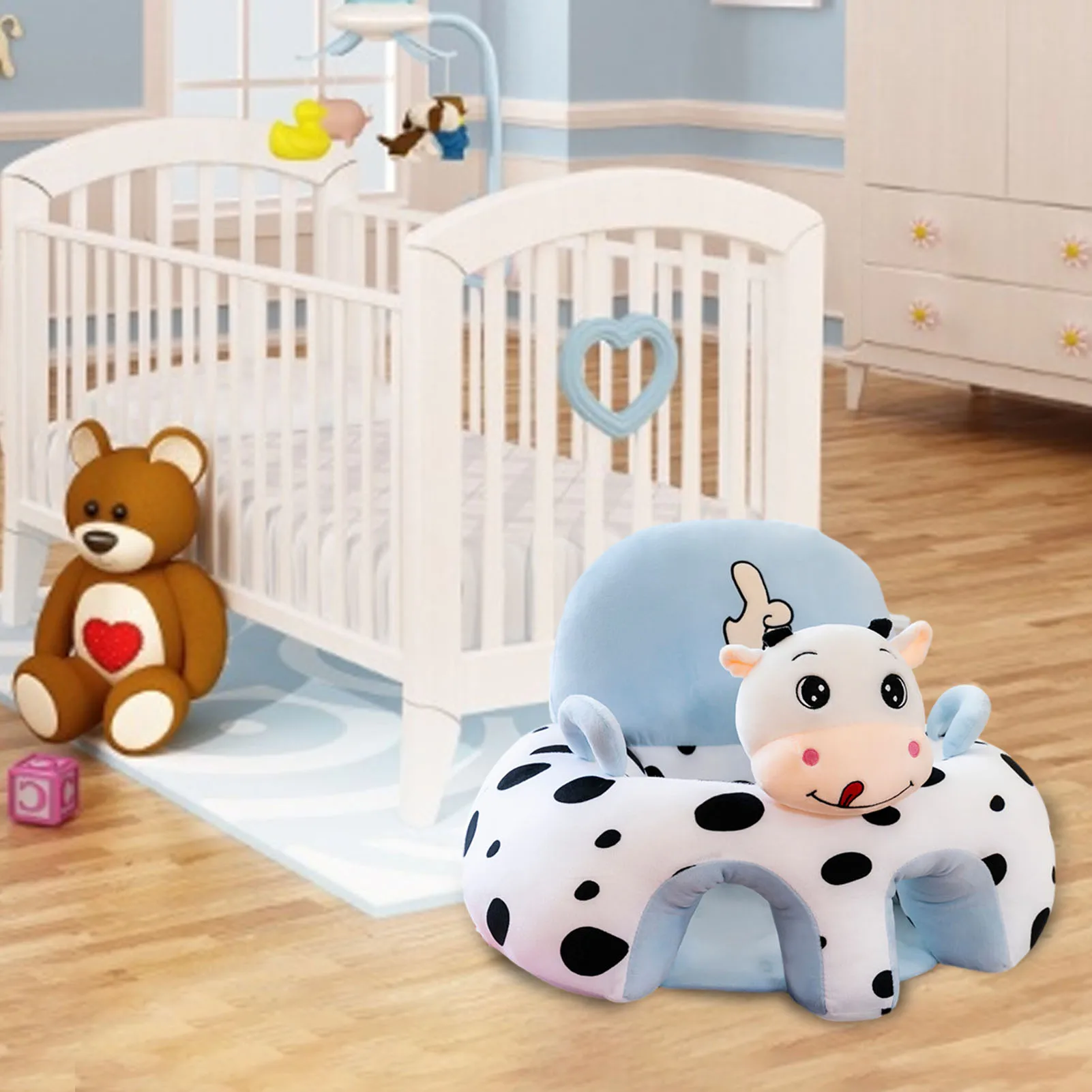 Baby Sofa Infant Support Seat Soft Cute Learning Sitting Chairs Soft Animal Shaped Plush Floor Seat Suitable For Babies To Play