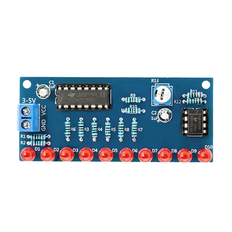 Наборы умной электроники Ne555 + CD4017 светодиодный модуль с подсветильник кой набор