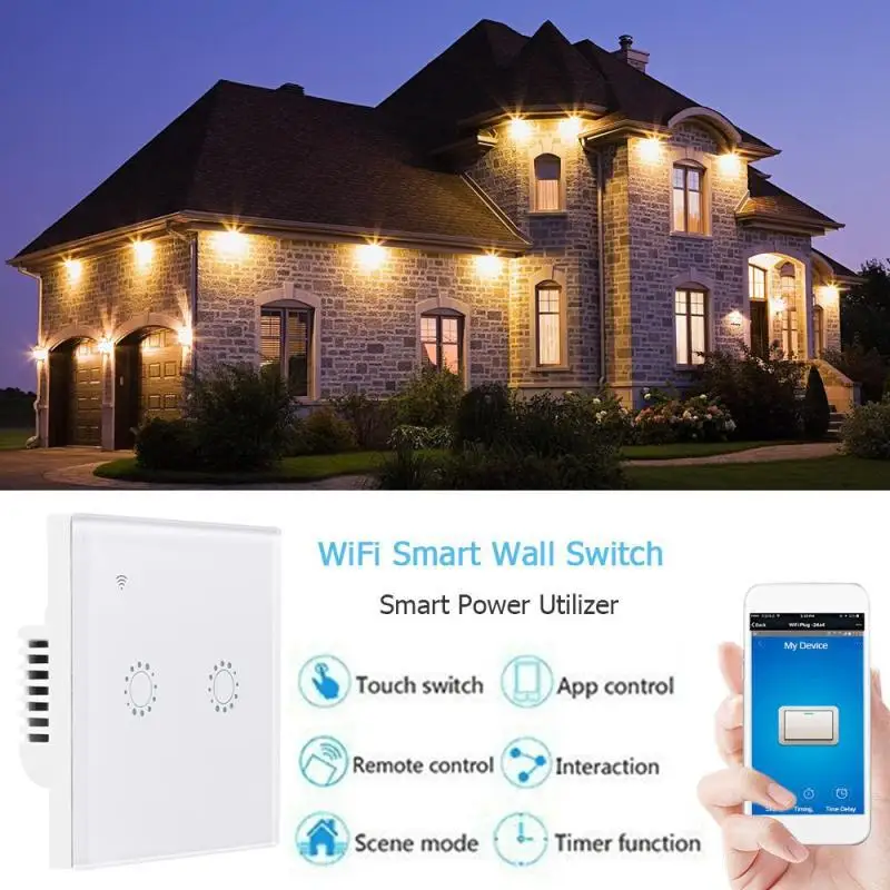 2 way WiFi samrt touch switch 1 2 3 gang support smart life or eWelink remote controller Alexa Google home voice control 2pcs
2 way WiFi samrt touch switch 1 2 3 gang support smart life or eWelink remote controller Alexa Google home voice control 2pcs