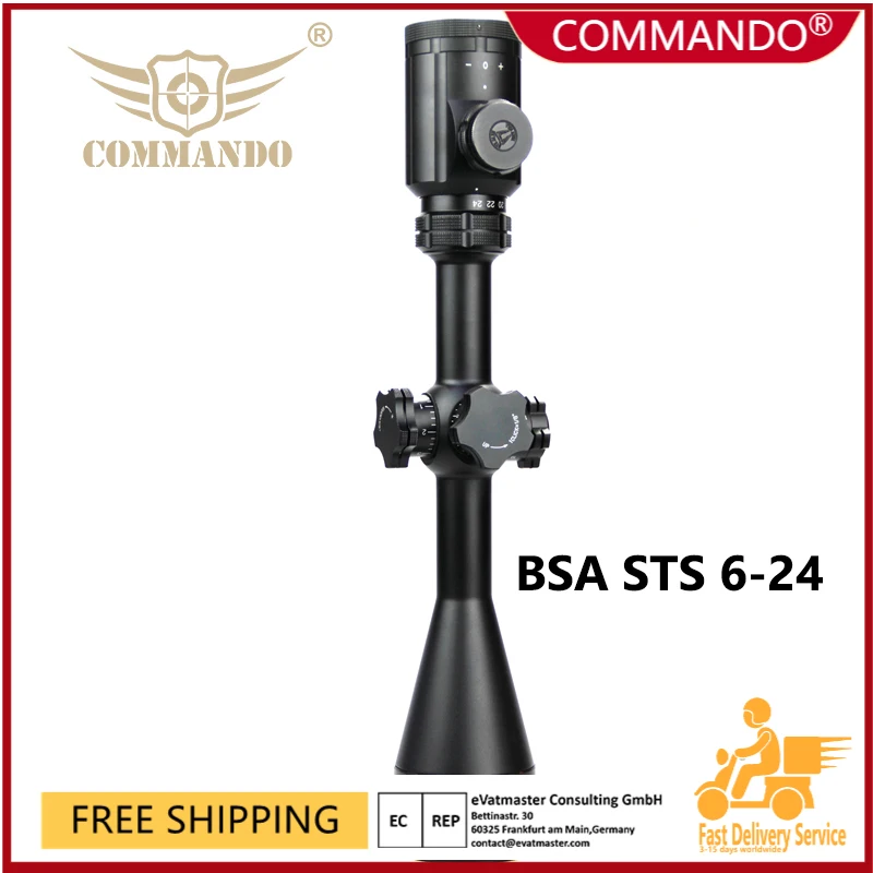 COMMANDO BSA STS 6-24 Hunting Optics Tactical Airsoft Air Guns Sniper Rifle Night Vision Red Dot Optical Sights Reticle Scope
COMMANDO BSA STS 6-24 Hunting Optics Tactical Airsoft Air Guns Sniper Rifle Night Vision Red Dot Optical Sights Reticle Scope