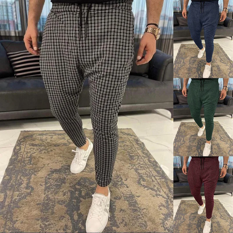 Men's 2021 European And American Autumn New Casual Slim Small Plaid Lace-Up Pants Business Banquet Shopping All-Match Pants
Men's 2021 European And American Autumn New Casual Slim Small Plaid Lace-Up Pants Business Banquet Shopping All-Match Pants
