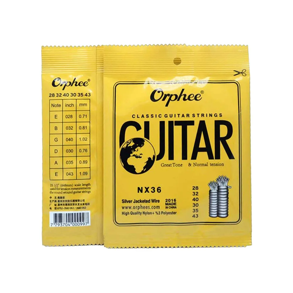 Orphee Nylon P100 Acoustic Guitar Strings Extra Light Premium Universal Classical Guitar Strings 28-45 28-43 Parts Accessories
Orphee Nylon P100 Acoustic Guitar Strings Extra Light Premium Universal Classical Guitar Strings 28-45 28-43 Parts Accessories