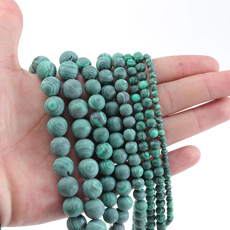 90pcs/lot Natural Stone Beads 4/6/8/10mm Frosted Malachite Round Loose Spaced Beads For Jewelry Needlework Necklace Bracelet DIY
90pcs/lot Natural Stone Beads 4/6/8/10mm Frosted Malachite Round Loose Spaced Beads For Jewelry Needlework Necklace Bracelet DIY