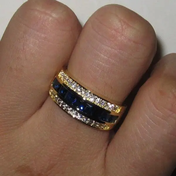 Full Diamond Sapphire Ring for women 18k Gold Bague or Jaune Bizuteria for Jewelry Anillos Men Gemstone anel jewelry Gold Ring
Full Diamond Sapphire Ring for women 18k Gold Bague or Jaune Bizuteria for Jewelry Anillos Men Gemstone anel jewelry Gold Ring