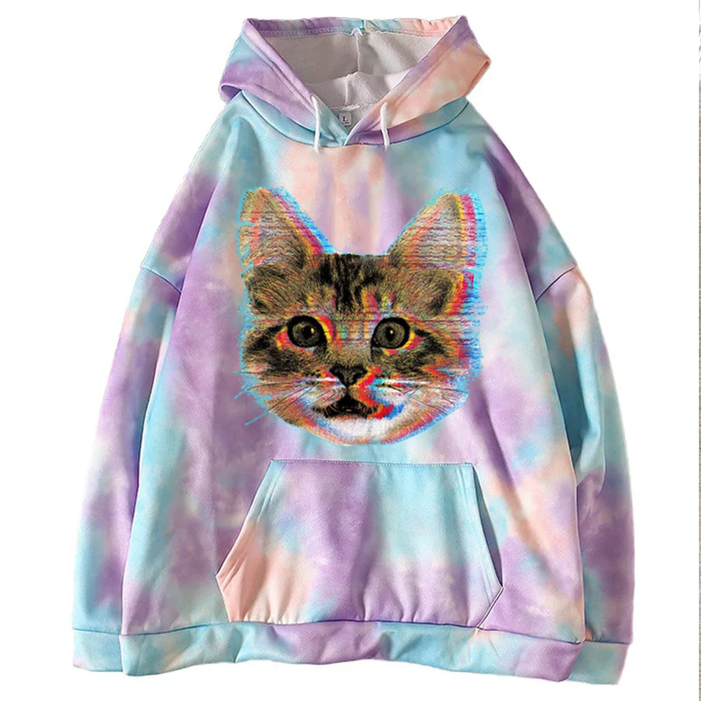Harajuku Print Cat Tiedye Hoodie Kawaii Koreaanse Harajuku Sweatshirt Vrouwelijke 90S Cartoon Kleding Vrouwelijke Oversized
Harajuku Print Cat Tiedye Hoodie Kawaii Koreaanse Harajuku Sweatshirt Vrouwelijke 90S Cartoon Kleding Vrouwelijke Oversized