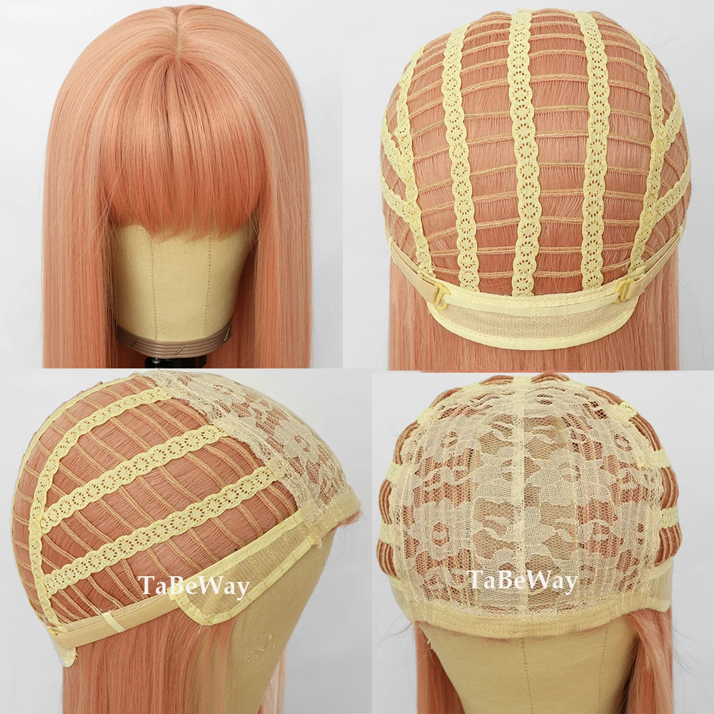 TaBeWay Pink Straight Synthetic Hair Wigs with Full Bangs Heat Resistant Natural Machine Made None Lace Wigs for Fashion Women
TaBeWay Pink Straight Synthetic Hair Wigs with Full Bangs Heat Resistant Natural Machine Made None Lace Wigs for Fashion Women