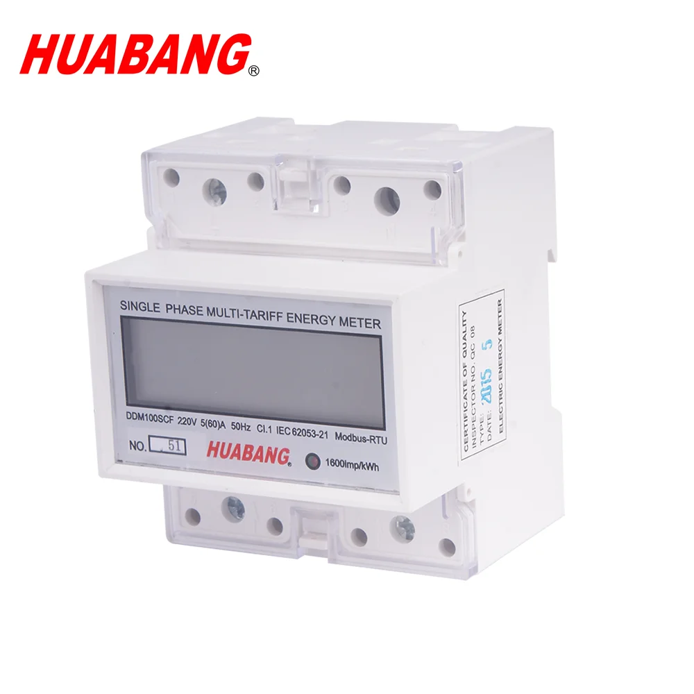 Single Phase Multi tariff 4 TOU time of use DIN Rail Power Meter 
Single Phase Multi tariff 4 TOU time of use DIN Rail Power Meter