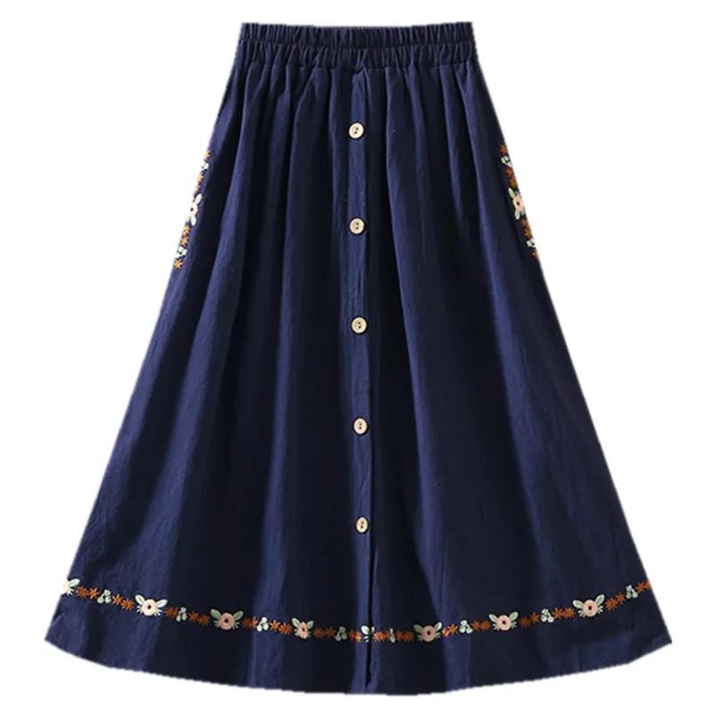 skirts female long New arrival elastic restoring ancient ways of literature and art A word skirt waist embroidery flower pocket
skirts female long New arrival elastic restoring ancient ways of literature and art A word skirt waist embroidery flower pocket