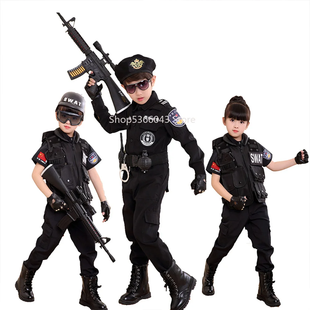 Детские костюмы для косплея полицейского детская Рождественская вечеринка