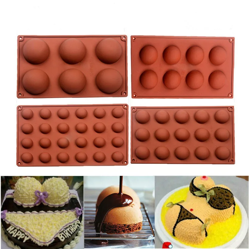 Ball Sphere Silicone Mold For Cake Pastry Baking Chocolate Candy Fondant Bakeware Round Shape Dessert Mould DIY Decorating
Ball Sphere Silicone Mold For Cake Pastry Baking Chocolate Candy Fondant Bakeware Round Shape Dessert Mould DIY Decorating