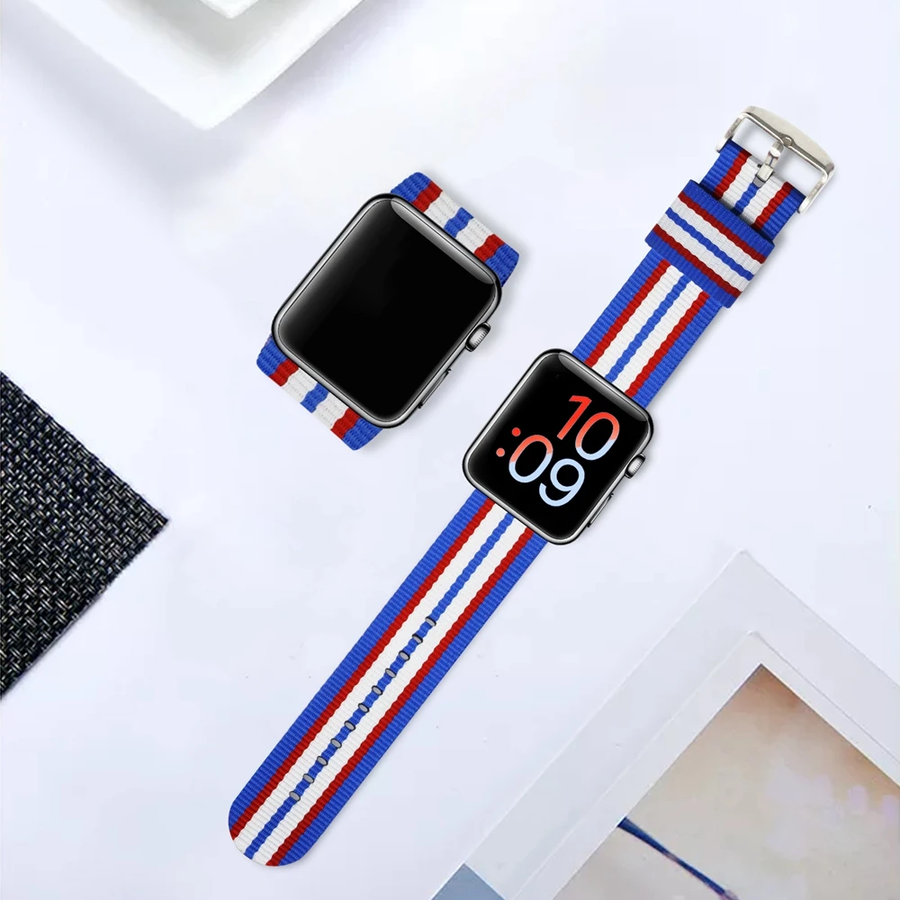 Прочный и крепкий нейлоновый ремешок для Apple Watch Se 6 5 4 2 Band 40 мм 44 мм, сменный ремешок для iWatch 38 мм 42 мм Series
Прочный и крепкий нейлоновый ремешок для Apple Watch Se 6 5 4 2 Band 40 мм 44 мм, сменный ремешок для iWatch 38 мм 42 мм Series